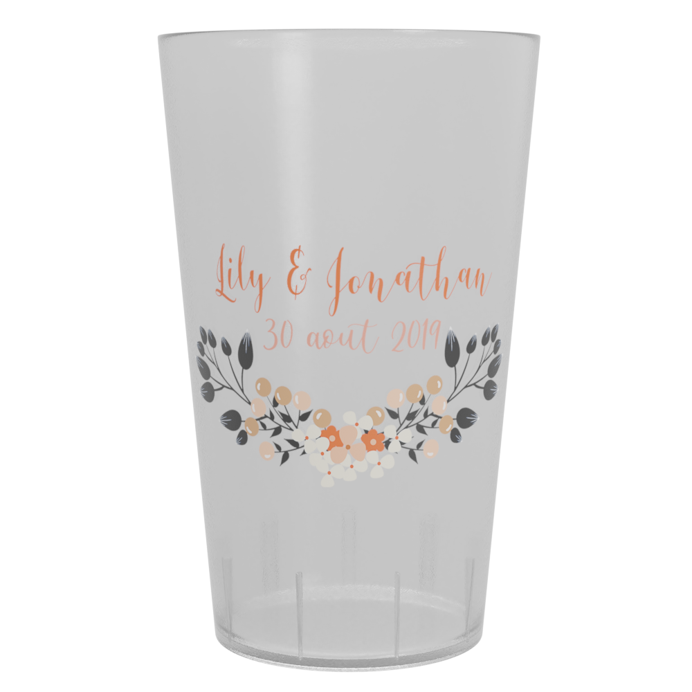 Gobelet Mariage Fleur Design