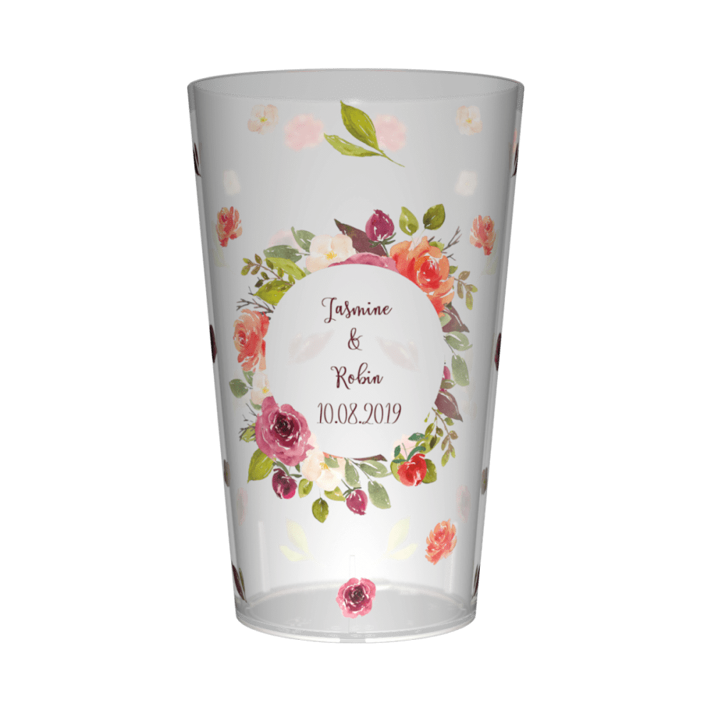 Gobelet personnalisé Mariage Ornement Floral