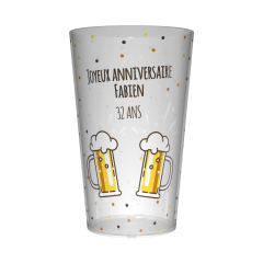 Gobelet personnalisé Anniversaire Bières par Gobelets.com
