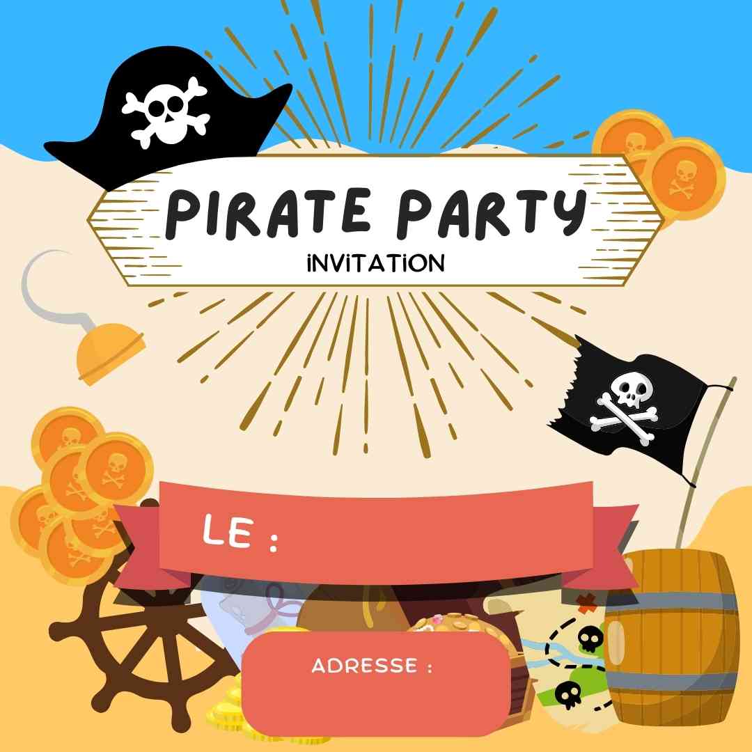 carte invitation anniversaire pirate carte invitation anniversaire pirate