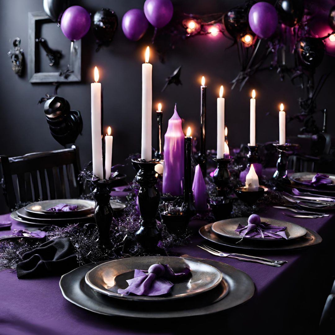 décoration de table d’anniversaire Mercredi Addams décoration de table d’anniversaire Mercredi Addams