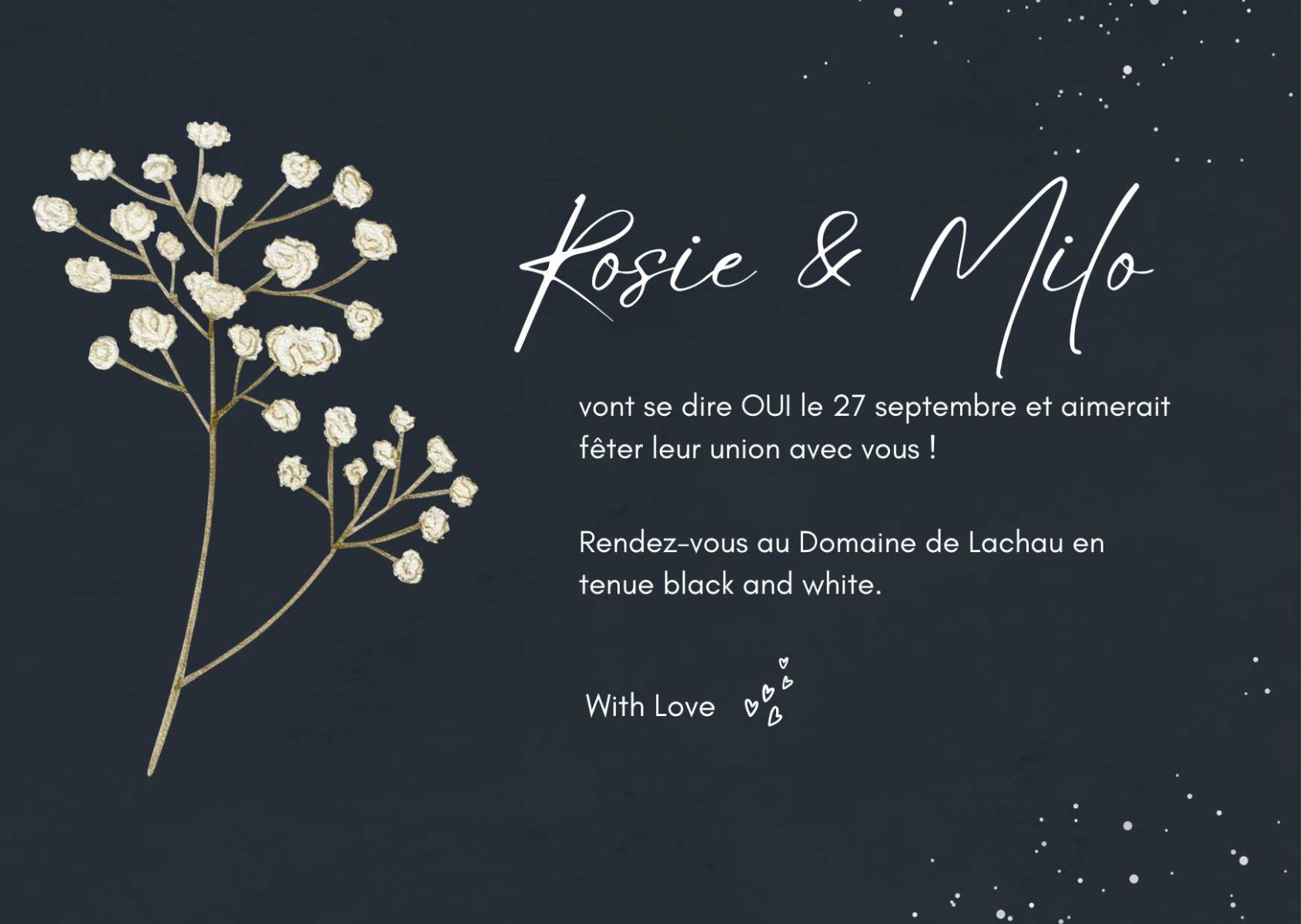 faire part de mariage black and white faire part de mariage black and white