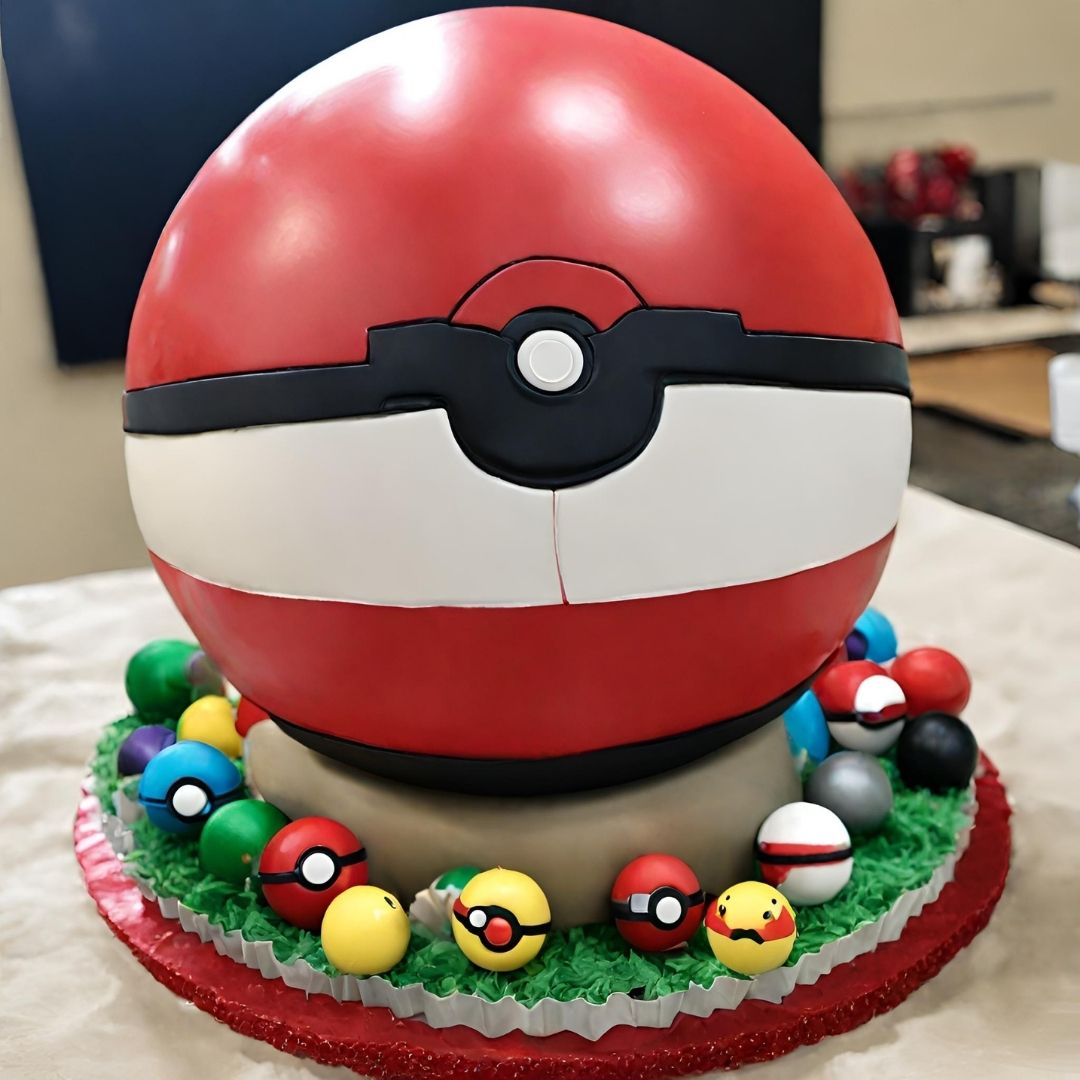 gâteau pokeball pour organiser un anniversaire Pokémon gâteau pokeball pour organiser un anniversaire Pokémon