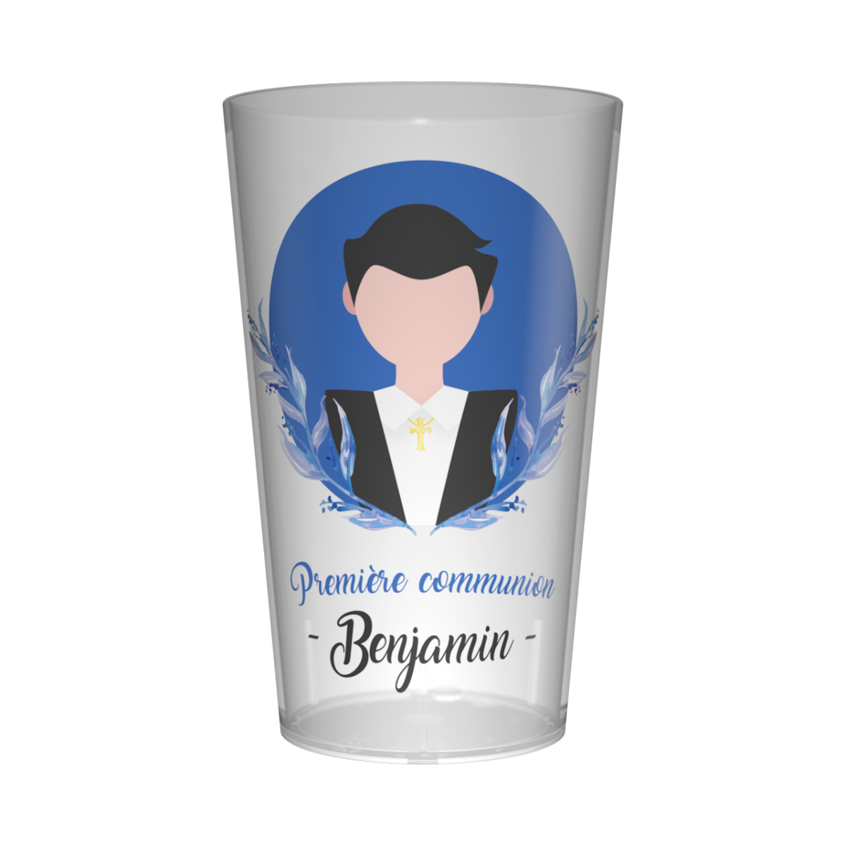 Gobelet personnalisé Communion Bleu