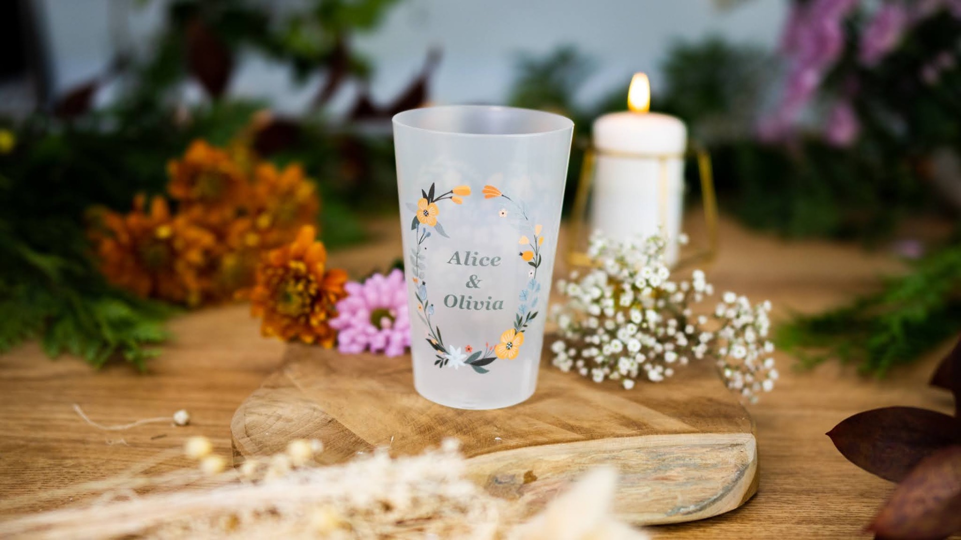 Gobelets personnalisés mariage