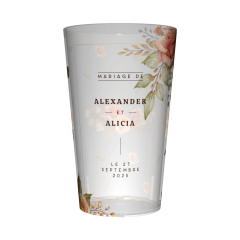 gobelet fleuri pour le brunch le lendemain du mariage