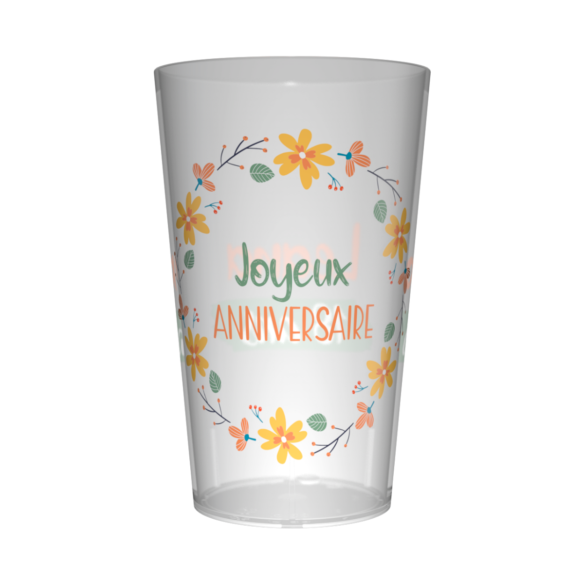 Gobelet personnalisé Anniversaire Floral