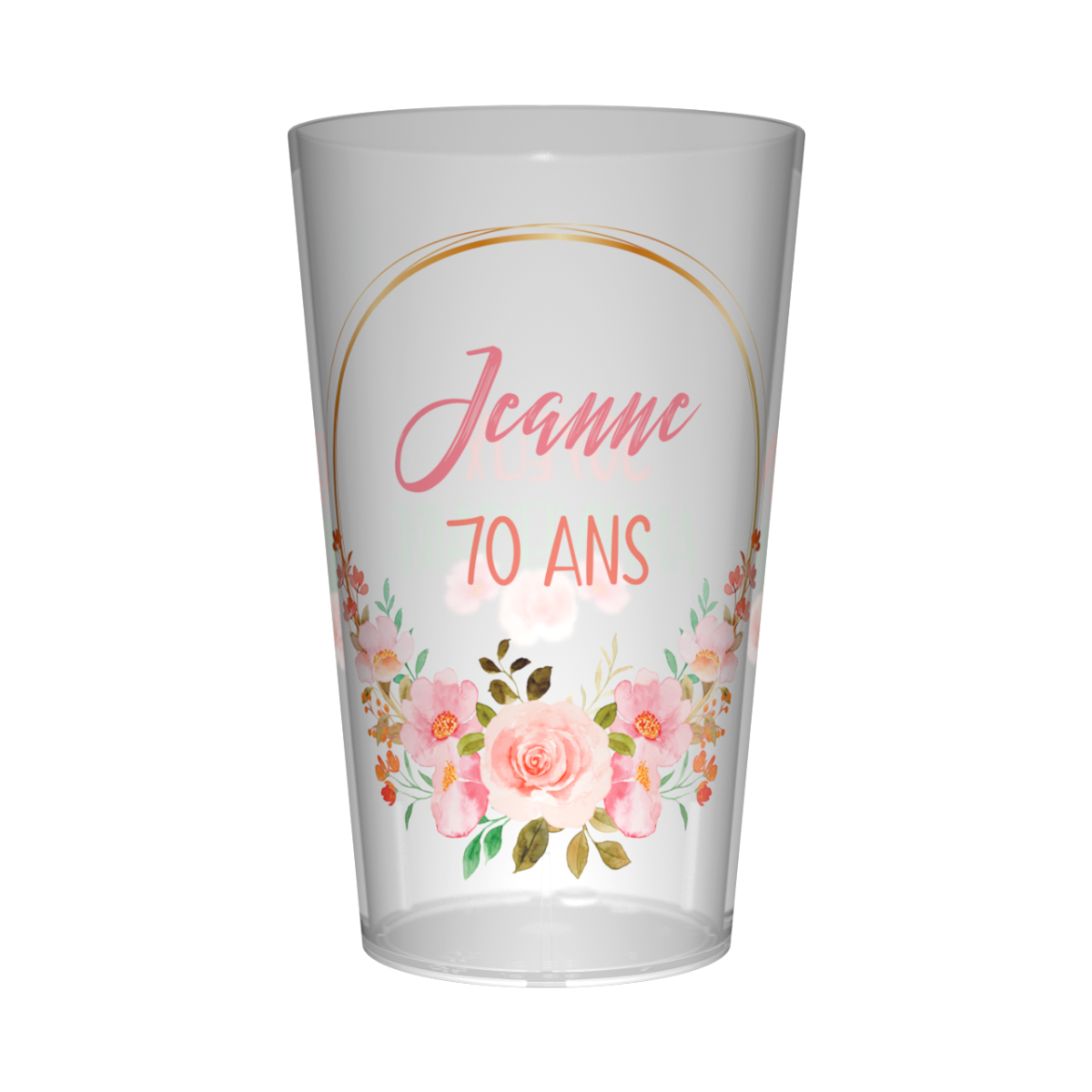 Gobelet personnalisé Anniversaire Couronne Fleur