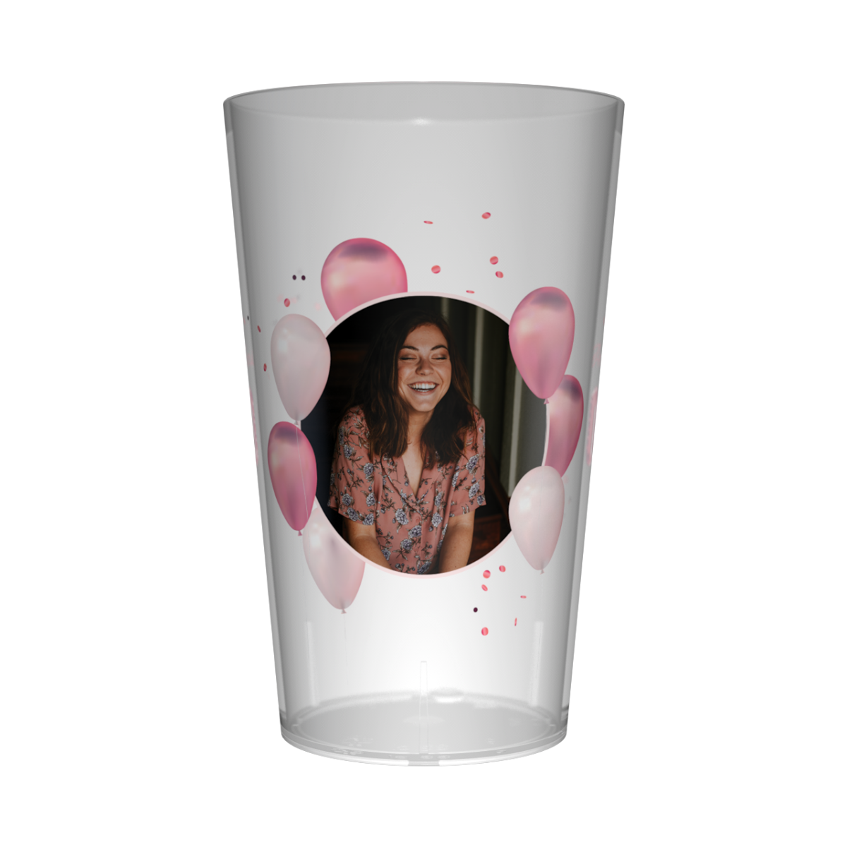 Gobelet personnalisé Anniversaire Photo & Ballons Roses