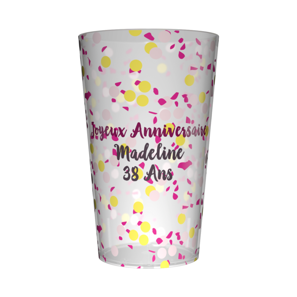 anniversaire disco gobelet personnalisé confettis anniversaire disco gobelet personnalisé confettis