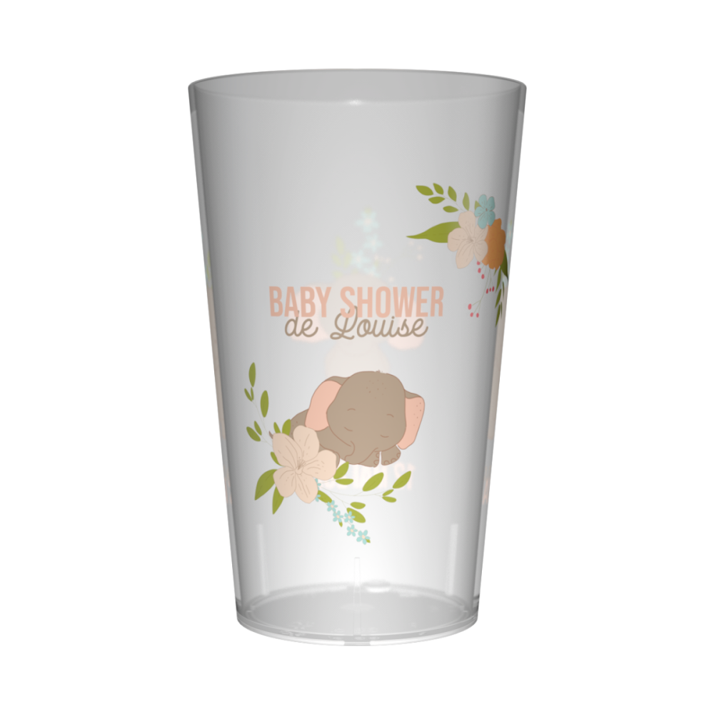 Gobelet personnalisé Baby Shower Éléphanteau