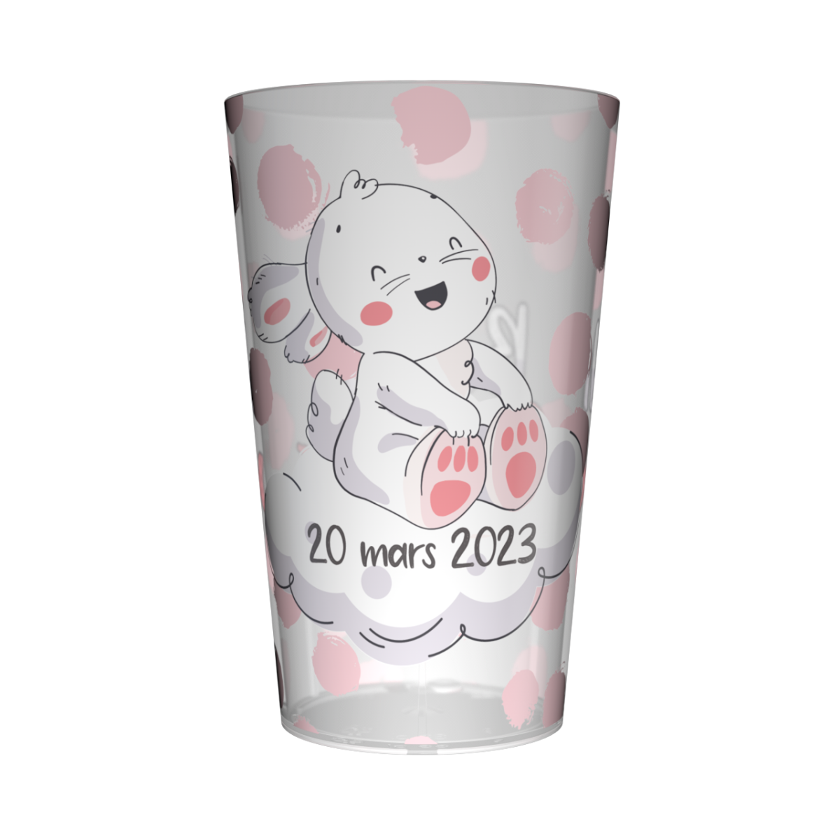 Gobelet personnalisé Baby Shower Lapin Nuage