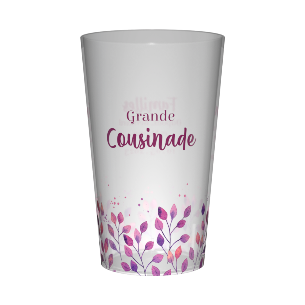 Gobelet personnalisé Cousinade Violet