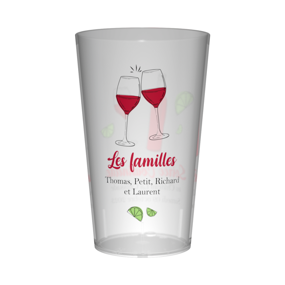 Gobelet personnalisé Cousinade Vin