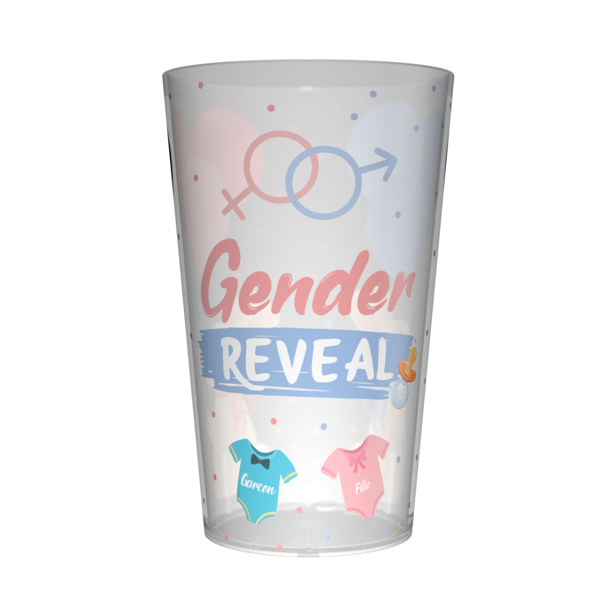 Gobelet personnalisé Gender Reveal Révélation