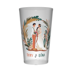 Gobelet personnalisé Mariage Feuillage