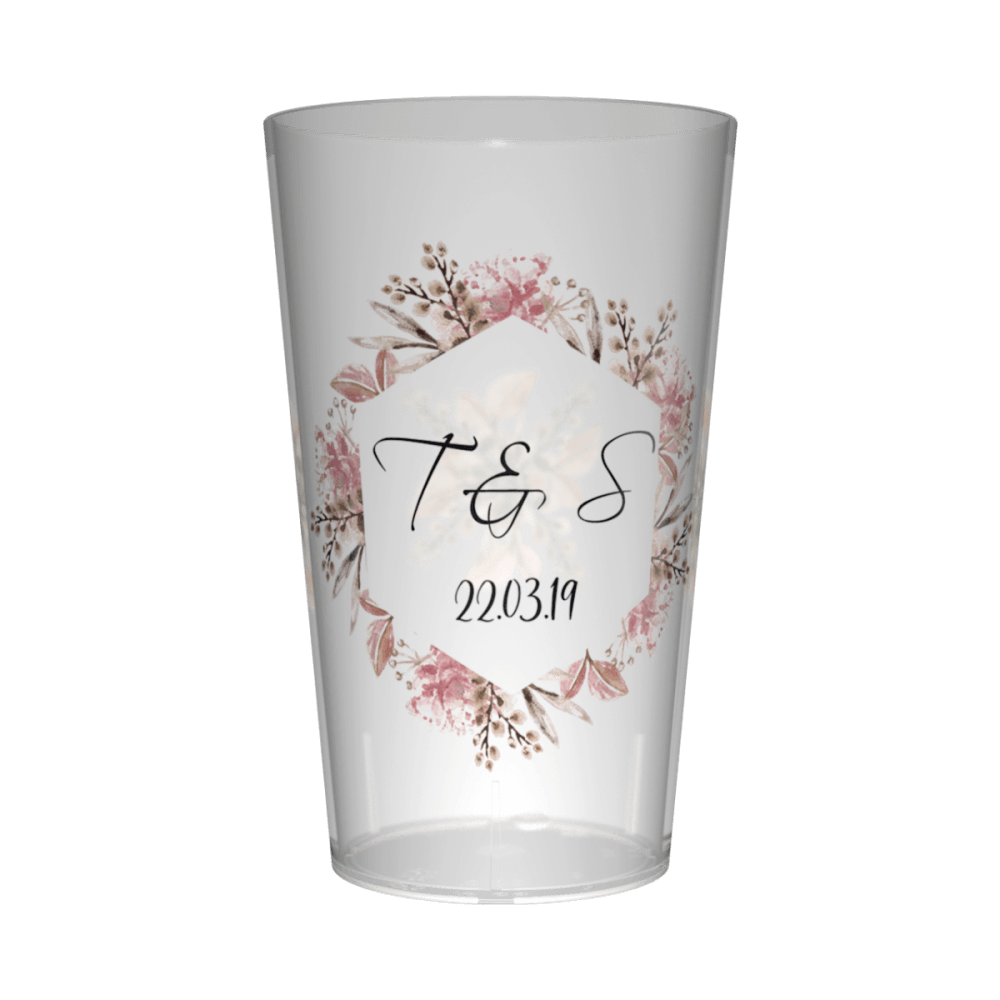 Gobelet personnalisé Mariage printemps Pastel par Gobelets.com