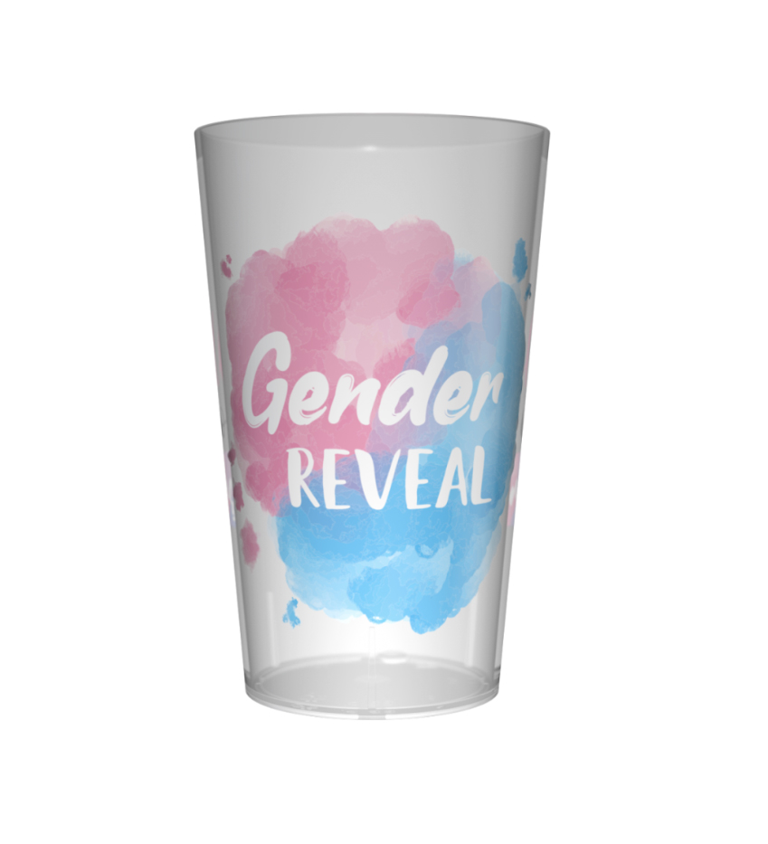 gobelet personnalisé pour préparer une gender reveal
