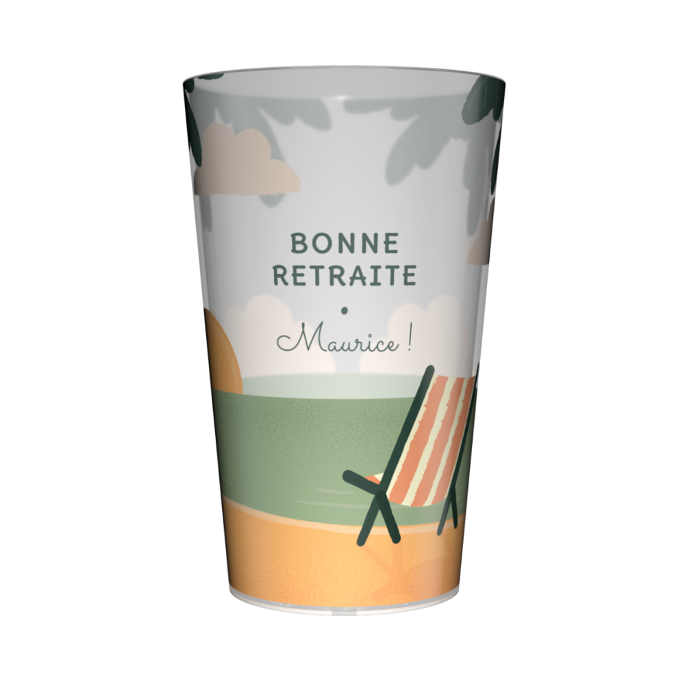 Gobelet personnalisé Retraite Vacances