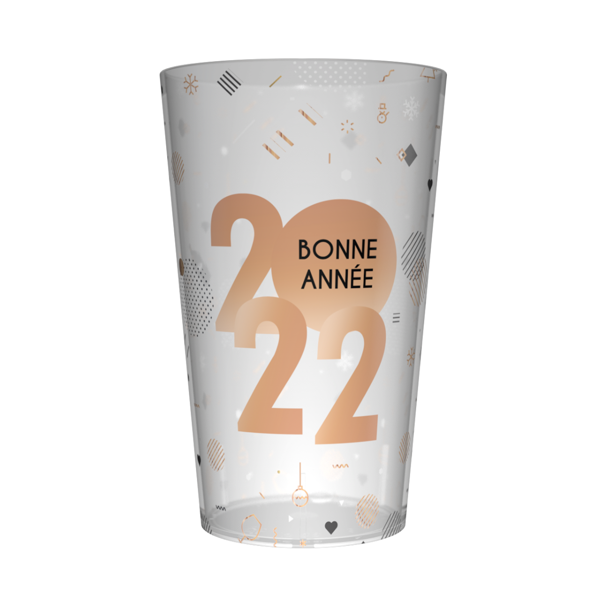 Gobelet personnalisé Nouvel An Doré