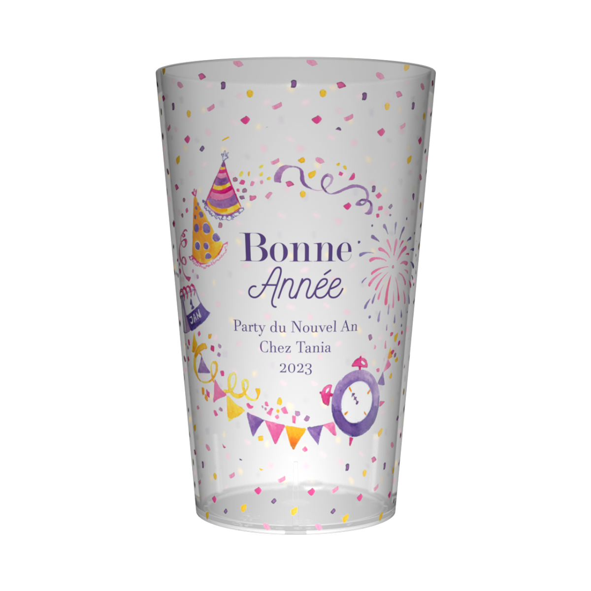 Gobelet personnalisé Nouvel An Festif & Confettis