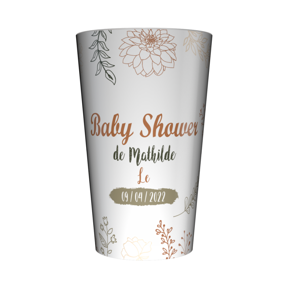 Gobelet personnalisé Baby Shower Champêtre