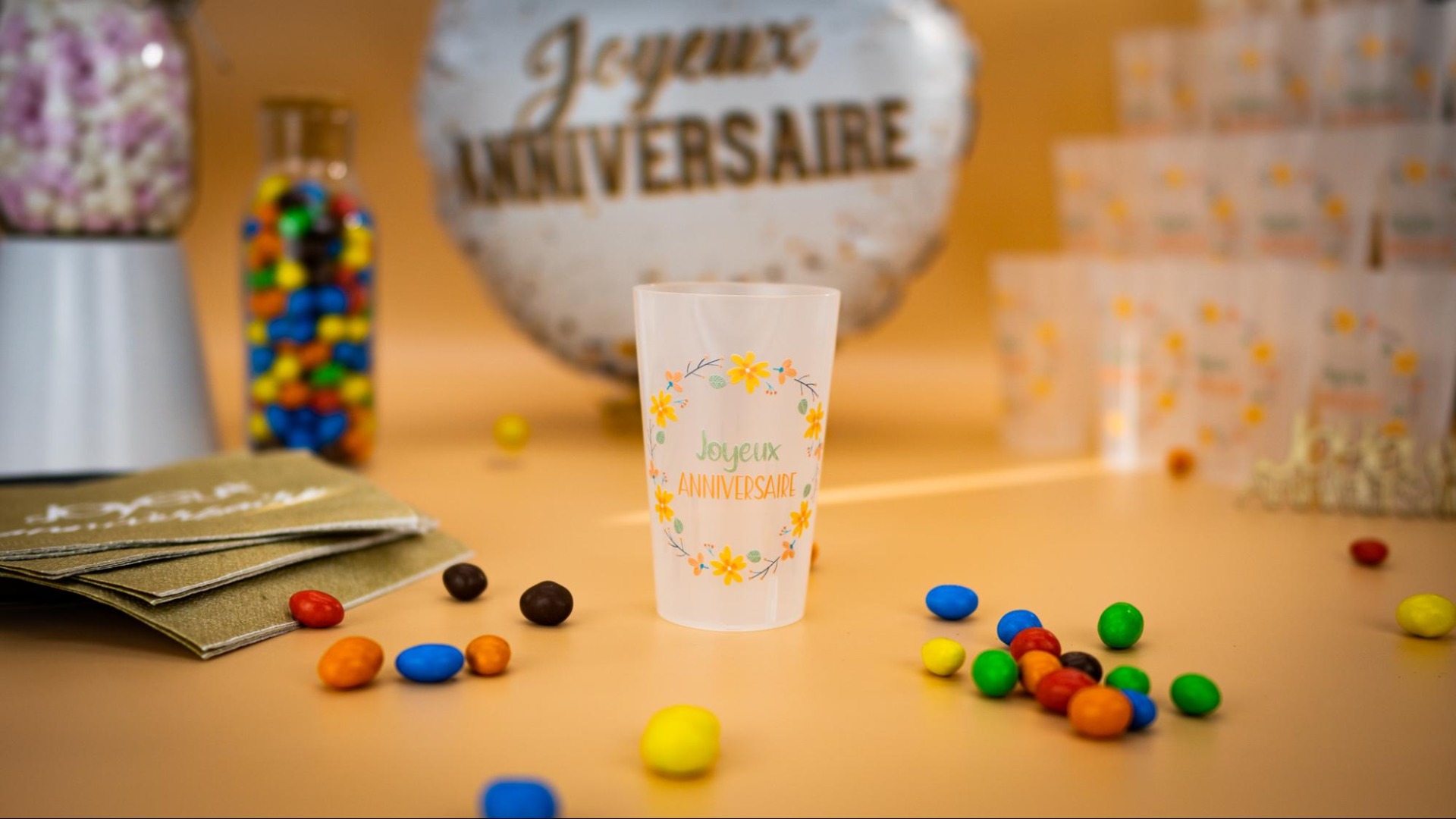 gobelets personnalisés anniversaire