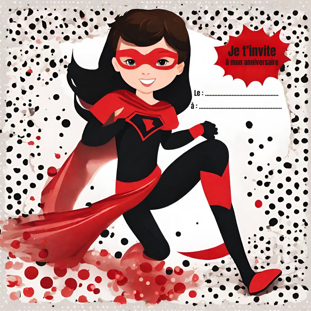 invitation anniversaire miraculous avec Ladybug invitation à imprimer pour un anniversaire ladybug miraculous