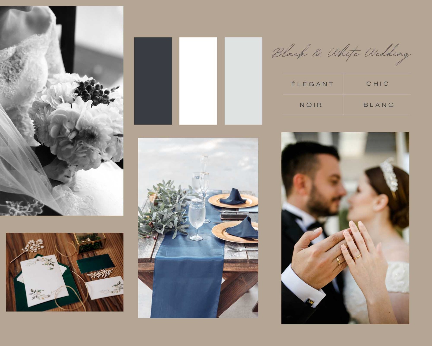 moodbard pour mariage black and white moodbard pour mariage black and white