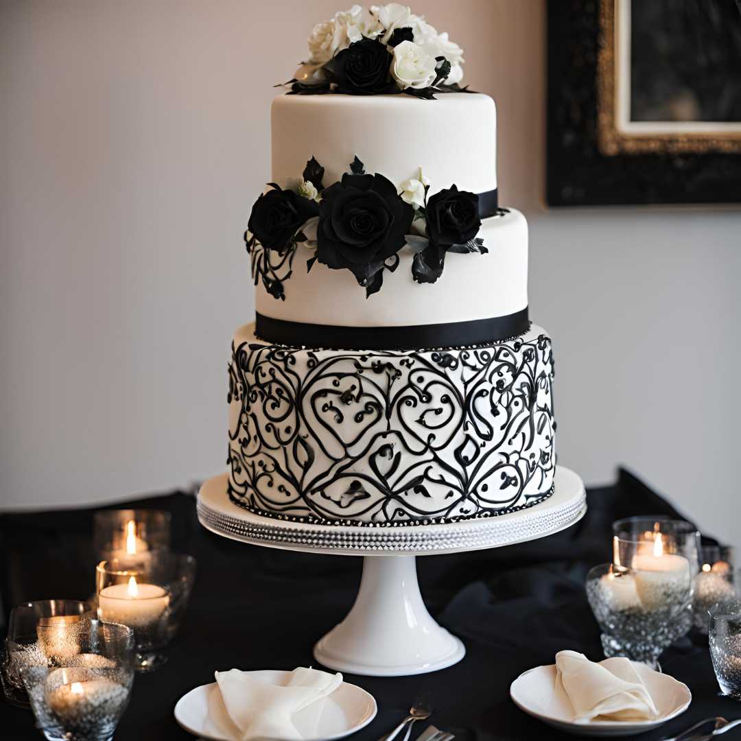 pièce montée pour un mariage black and white pièce montée pour un mariage black and white