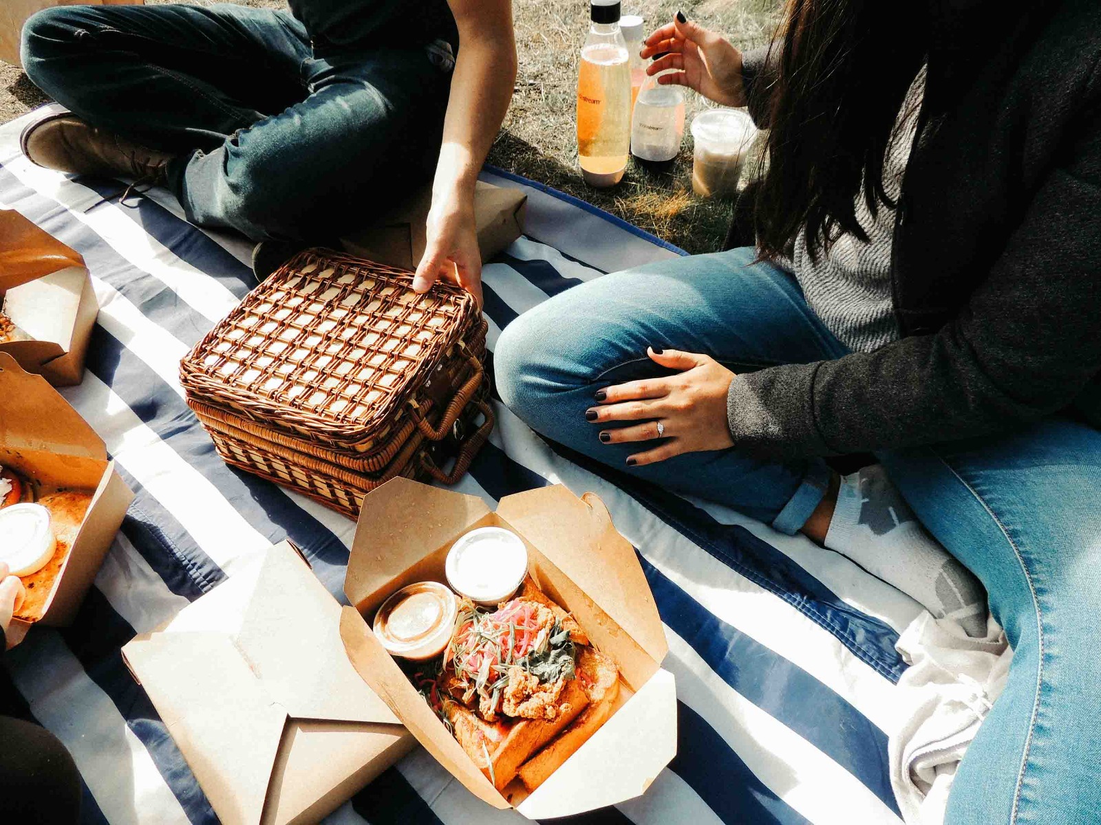 préparer un pique nique entre amis avec plats à emporter préparer un pique nique entre amis avec plats à emporter