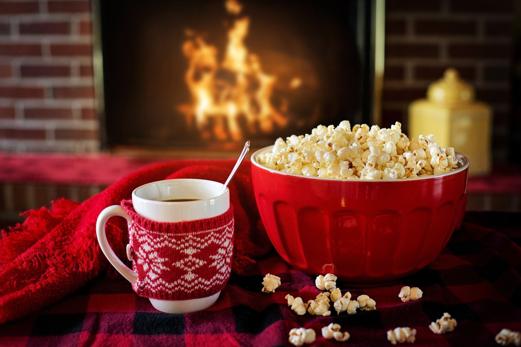 Popcorn et chocolat chaud Popcorn et chocolat chaud