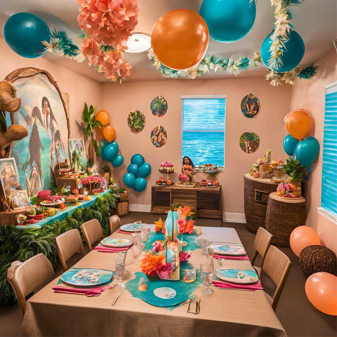 décoration de table d’anniversaire vaiana décoration de table d’anniversaire vaiana