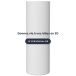 verre tube personnalisé blanc