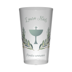 Gobelet personnalisé Communion Feuillage