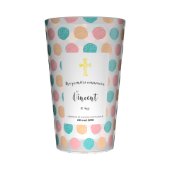 Gobelet personnalisé Communion Ronds
