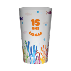 Gobelet personnalisé Anniversaire Ballons Multicolores 