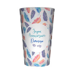 Gobelet personnalisé Anniversaire Feuilles 