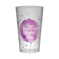 Gobelet personnalisé Anniversaire Aquarelle