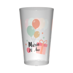 Gobelet personnalisé Anniversaire Ballons Pastel