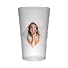 Gobelet personnalisé anniversaire Rose & Photo
