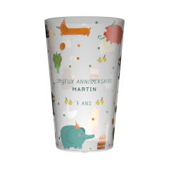 Gobelet personnalisé Anniversaire Multicolore 