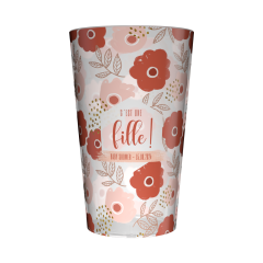 Gobelet personnalisé Baby Shower Fleurs