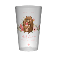 Gobelet personnalisé Baby Shower Nounours Rose