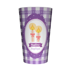 Gobelet personnalisé Baptême Vichy