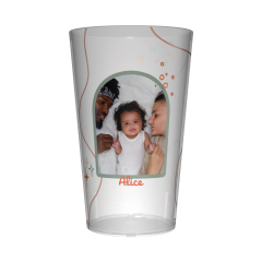 Gobelet personnalisé Baptême Etoiles Orange