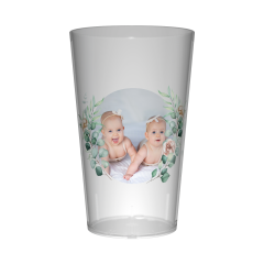 Gobelet personnalisé Baptême Photo Jumeaux 