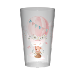 Gobelet personnalisé Baptême Ourson Rose
