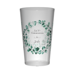 Gobelet personnalisé Communion Couronne Feuilles