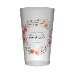 Gobelet personnalisé Cousinade Couronne Fleurs